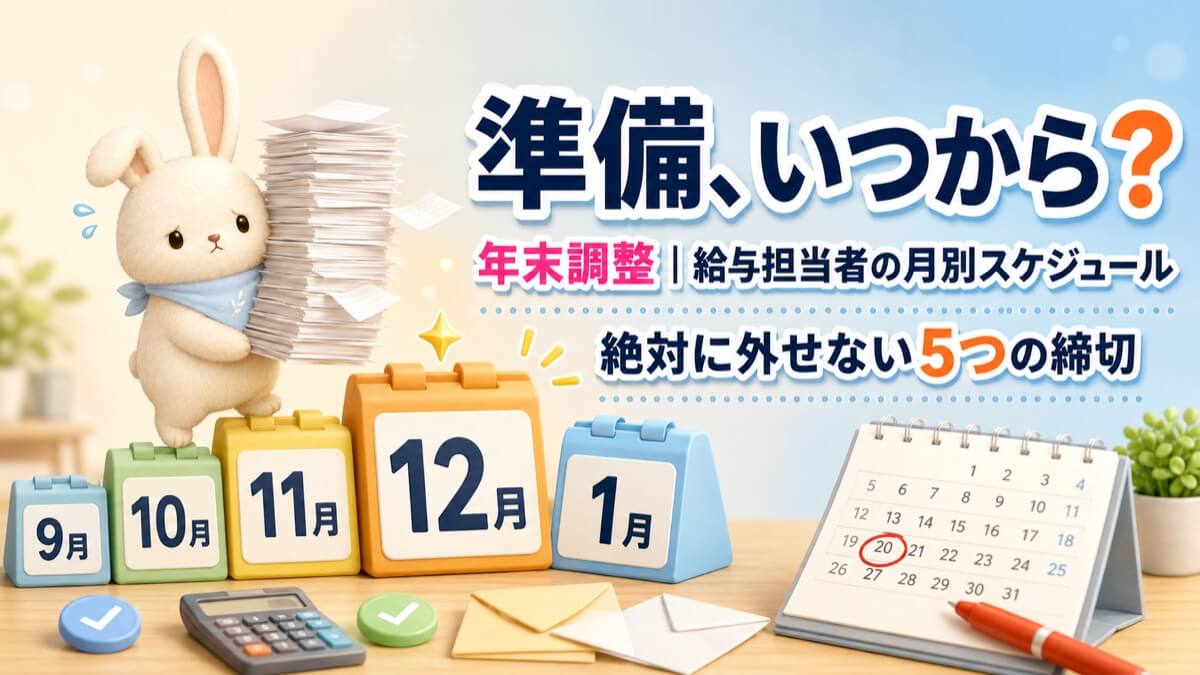 年末調整の準備はいつから始めるかを示すアイキャッチ